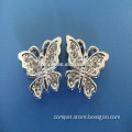 Compet Produce Zinc Alloy Crystal Butterfly Slide Charms with 10mm Hole Size